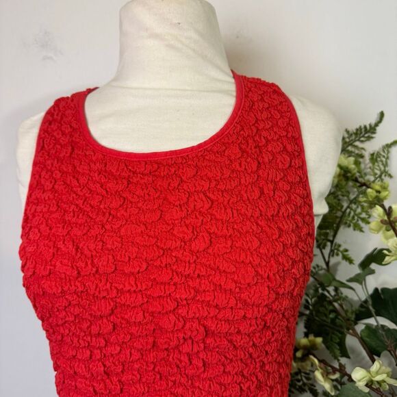 Anthropologie Textured Racerback Tank in Red | Medium | New NwT - Picture 4 of 10